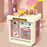 18046 Kids Play House Mini Kitchen Toy Simulation Plastic Cooking Kitchenware Toy Kit - Pink - 2