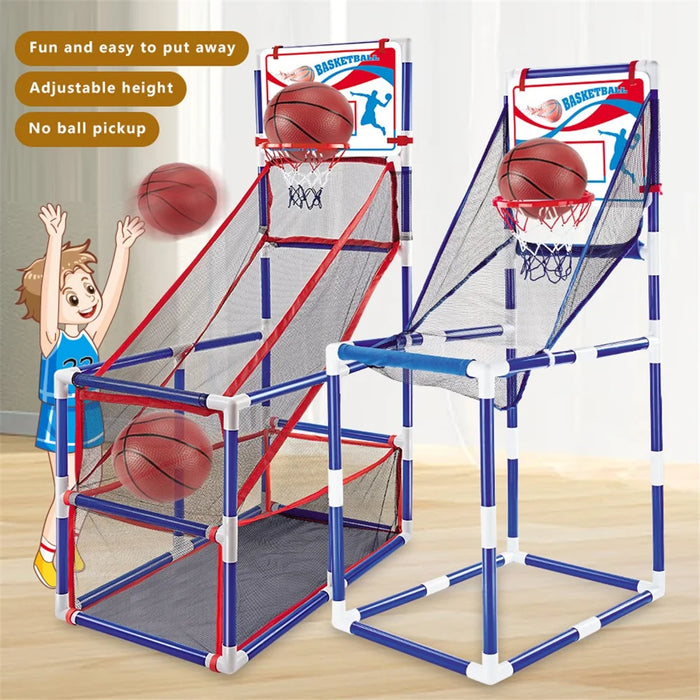 Indoor Basketball Shooting Machine with 4 Balls Parent-child Interaction Game - 2