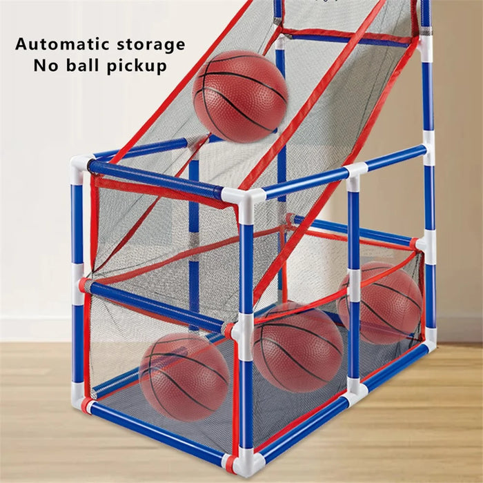 Indoor Basketball Shooting Machine with 4 Balls Parent-child Interaction Game - 3