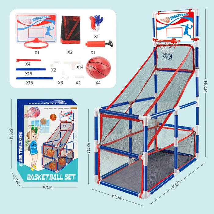 Indoor Basketball Shooting Machine with 4 Balls Parent-child Interaction Game - 6