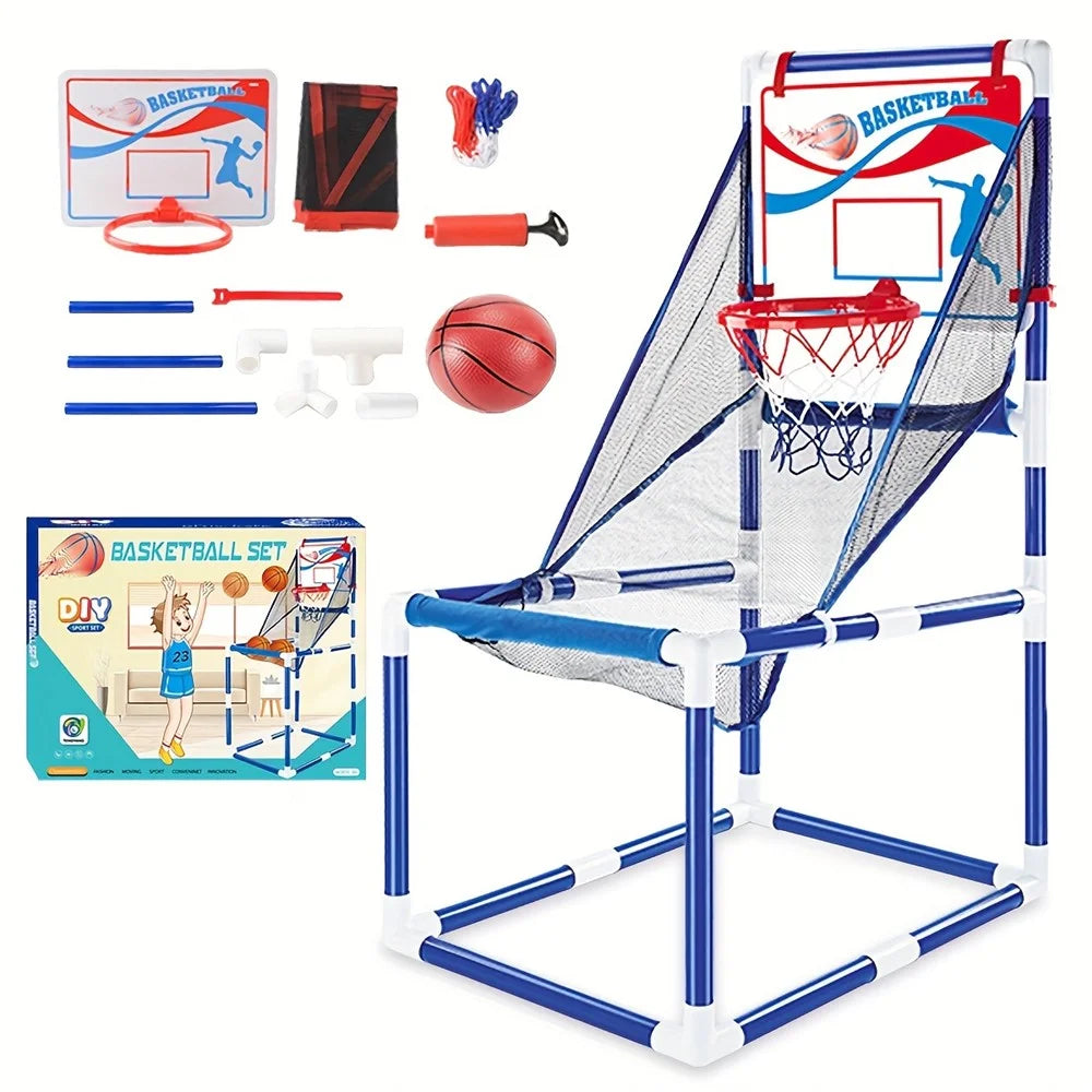 8803 Toddlers Foldable Basketball Hoop Kids Boys Portable Playset Sports Center Toys, Size: M - 1