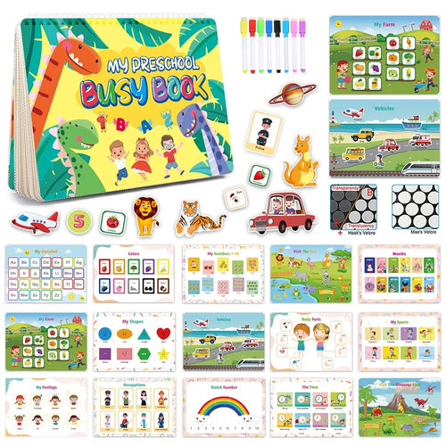 16 Theme Toddler Busy Book Preschool Teaching Aids Parent-Child Educational Toy Gift - 1