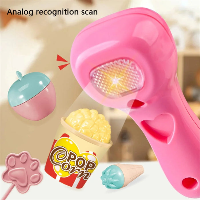 Kids Toy Cash Register Playset Pretend Children Supermarket Checkout Toy for Toddlers - 813A Rabbit - 4