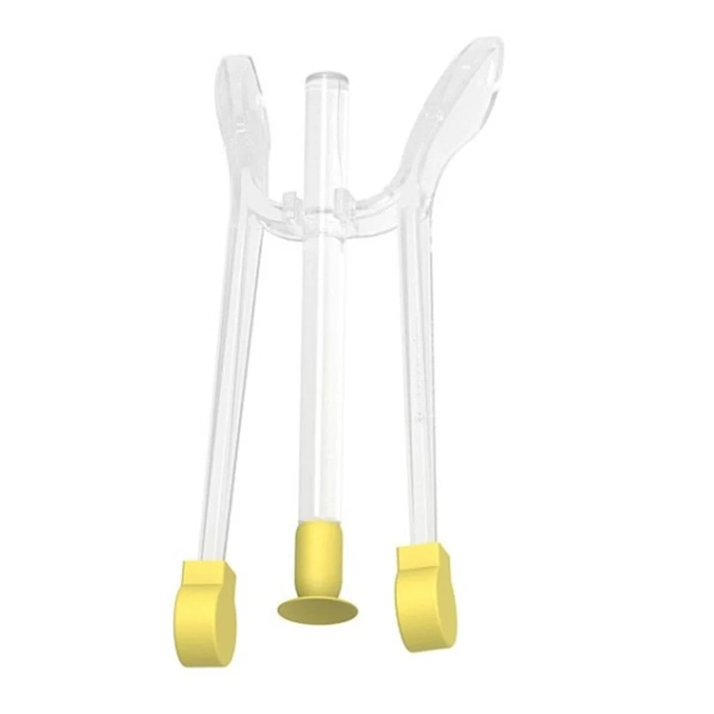 2 in 1 Portable Clip and Silicone Suction Stick Contact Lens Wearing Picking Auxiliary Tool (BPA Free, FDA Certified) - Yellow - 1