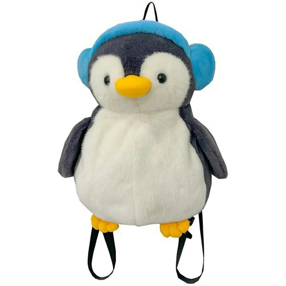 Toddle Children Backpack Plush Penguin School Bag Soft Daypack - 1