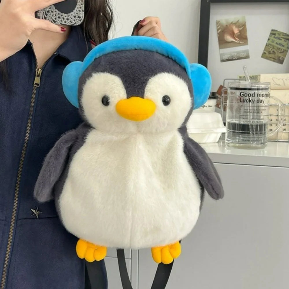 Toddle Children Backpack Plush Penguin School Bag Soft Daypack - 2