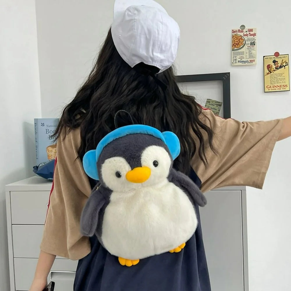 Toddle Children Backpack Plush Penguin School Bag Soft Daypack - 6