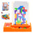 2145 3D Tetris Building Block Puzzle Toy Parent-Child Interactive Desktop Game - Orange Base - 1
