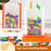 2145 3D Tetris Building Block Puzzle Toy Parent-Child Interactive Desktop Game - Orange Base - 4