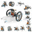 Solar Powered DIY Science Experiment Kit 13 in 1 Educational Robot Car Assembly Toy with Battery Compartment - Grey - 1
