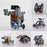 Solar Powered DIY Science Experiment Kit 13 in 1 Educational Robot Car Assembly Toy with Battery Compartment - Grey - 7