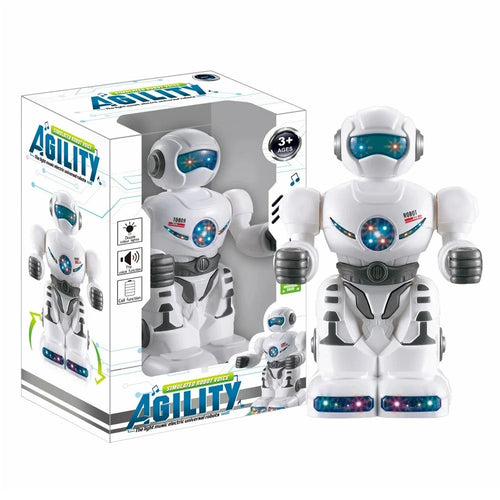 0633 Robot Toy Electric Musical Dancing Toy with Flashing Lights 360 Degree Rotation for Children - 1