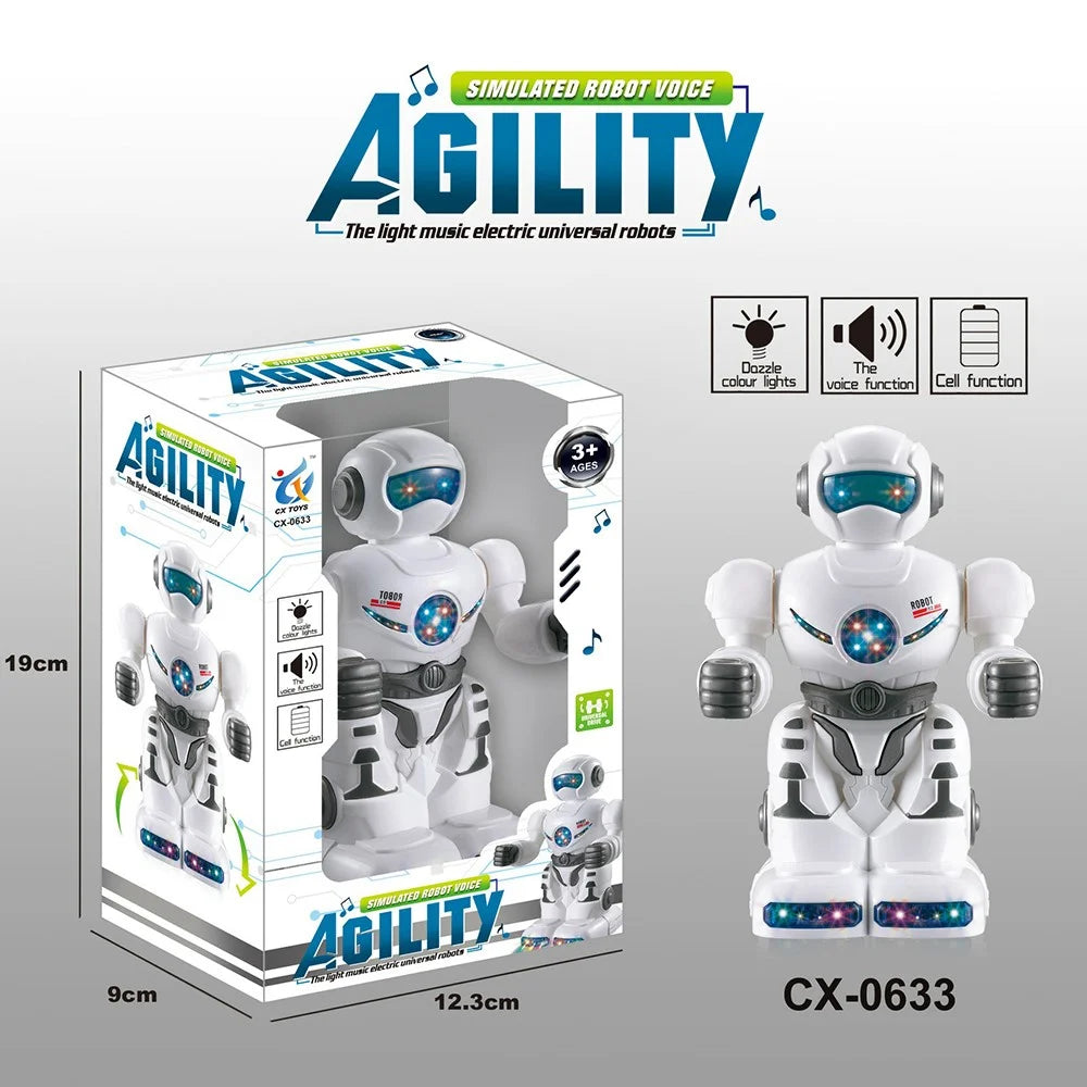 0633 Robot Toy Electric Musical Dancing Toy with Flashing Lights 360 Degree Rotation for Children - 6