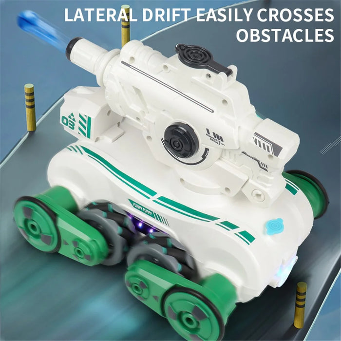 JC013 2.4G RC Mechanical Battle Dog Four Wheels Drive Water Bomb Spray Toy Gift, Single Controller (CE / CPC / EN71 / ASTM Certified) - White - 4