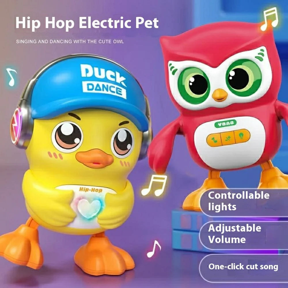 S-004A Dancing Animal Toy Electric Singing Swaying Educational Toddler Toy with Lights and Music - Red / Owl - 2