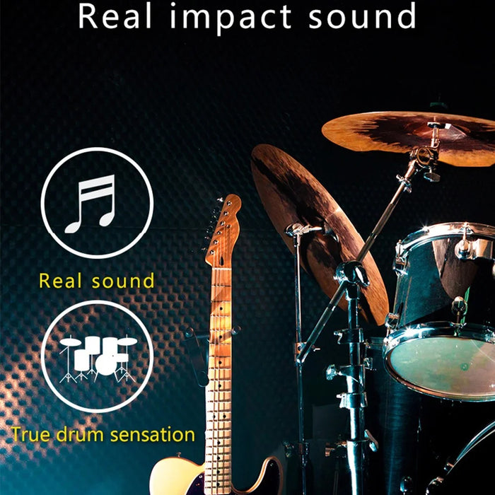 HQC6 Portable Roll Up Electronic Drum Practice Pad Built In Speaker with Drumsticks for Kids - Multi-Color - 7
