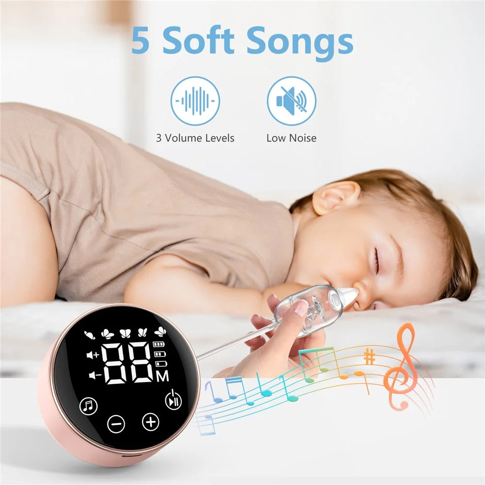 QY-201 Baby Nasal Aspirator Electric Nose Suction Device with Lullaby Function 9 Levels Adjustment - 4