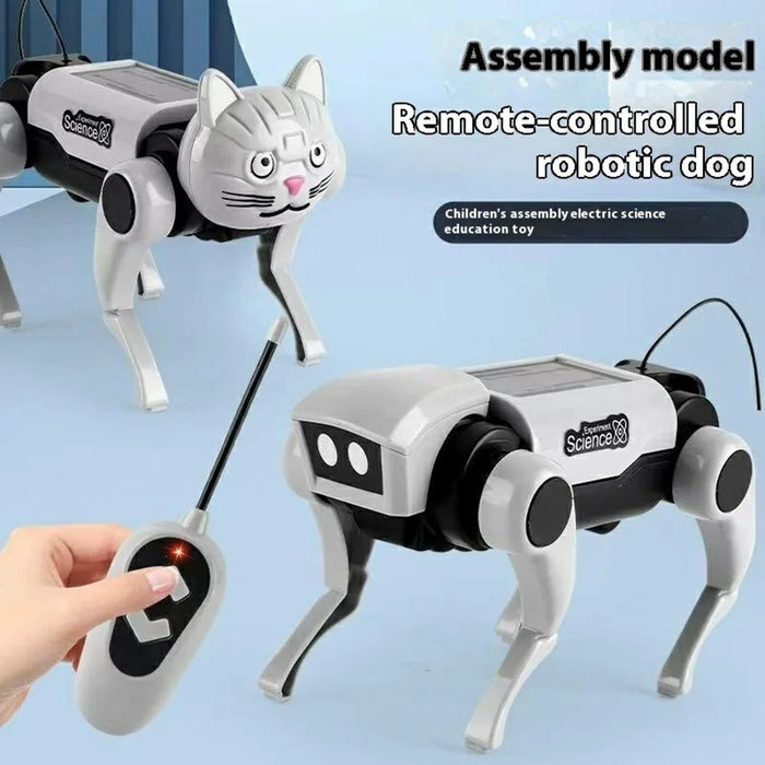 DIY Mechanical Robot Dog and Cat Kit Remote Control Walking Toy STEM Educational Assembly Set with Remote - 2