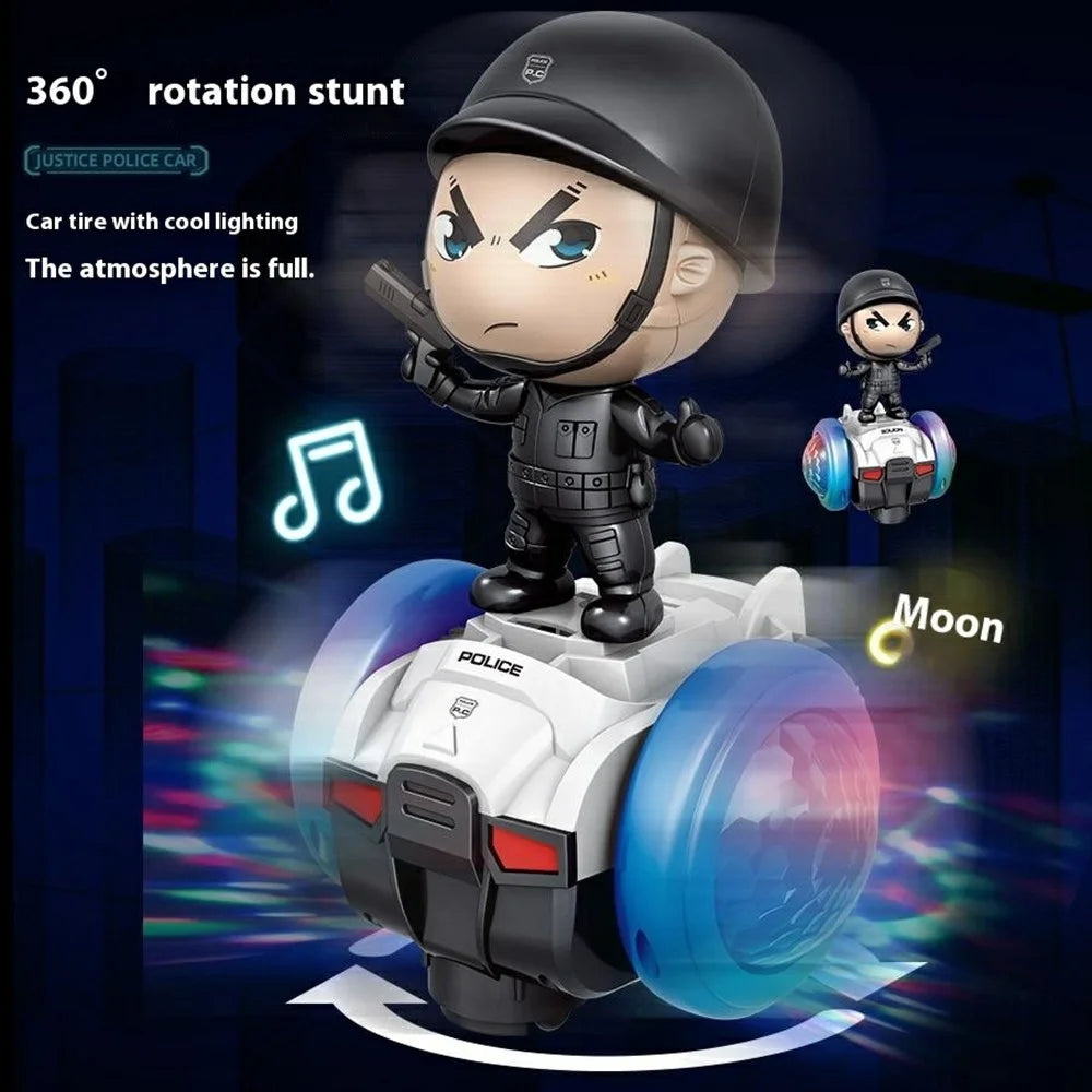Detachable Police Figure 360 Degree Rotating Electric Balance Car Toy with Music and Light for Kids - R02 Balance Car - 3