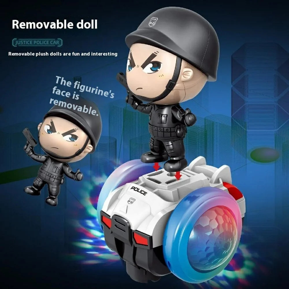 Detachable Police Figure 360 Degree Rotating Electric Balance Car Toy with Music and Light for Kids - R02 Balance Car - 5