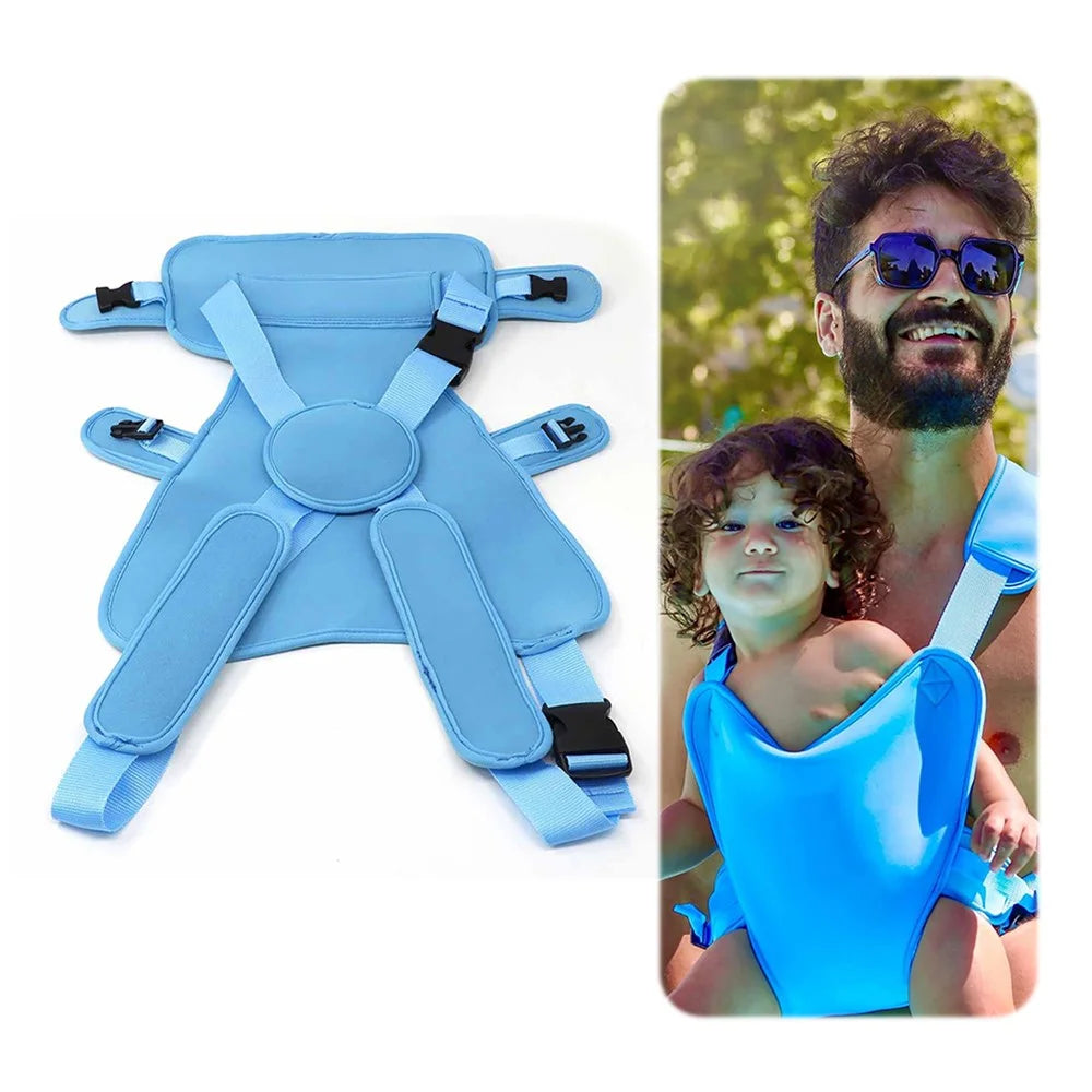 Summer Baby Swim Carrier for Beach Pool Neoprene Front Holding Adjustable Infant Waist Stool - 2