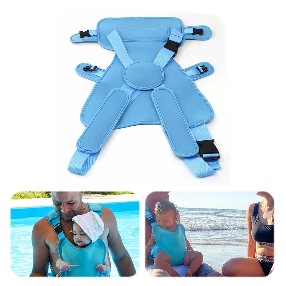 Summer Baby Swim Carrier for Beach Pool Neoprene Front Holding Adjustable Infant Waist Stool - 3