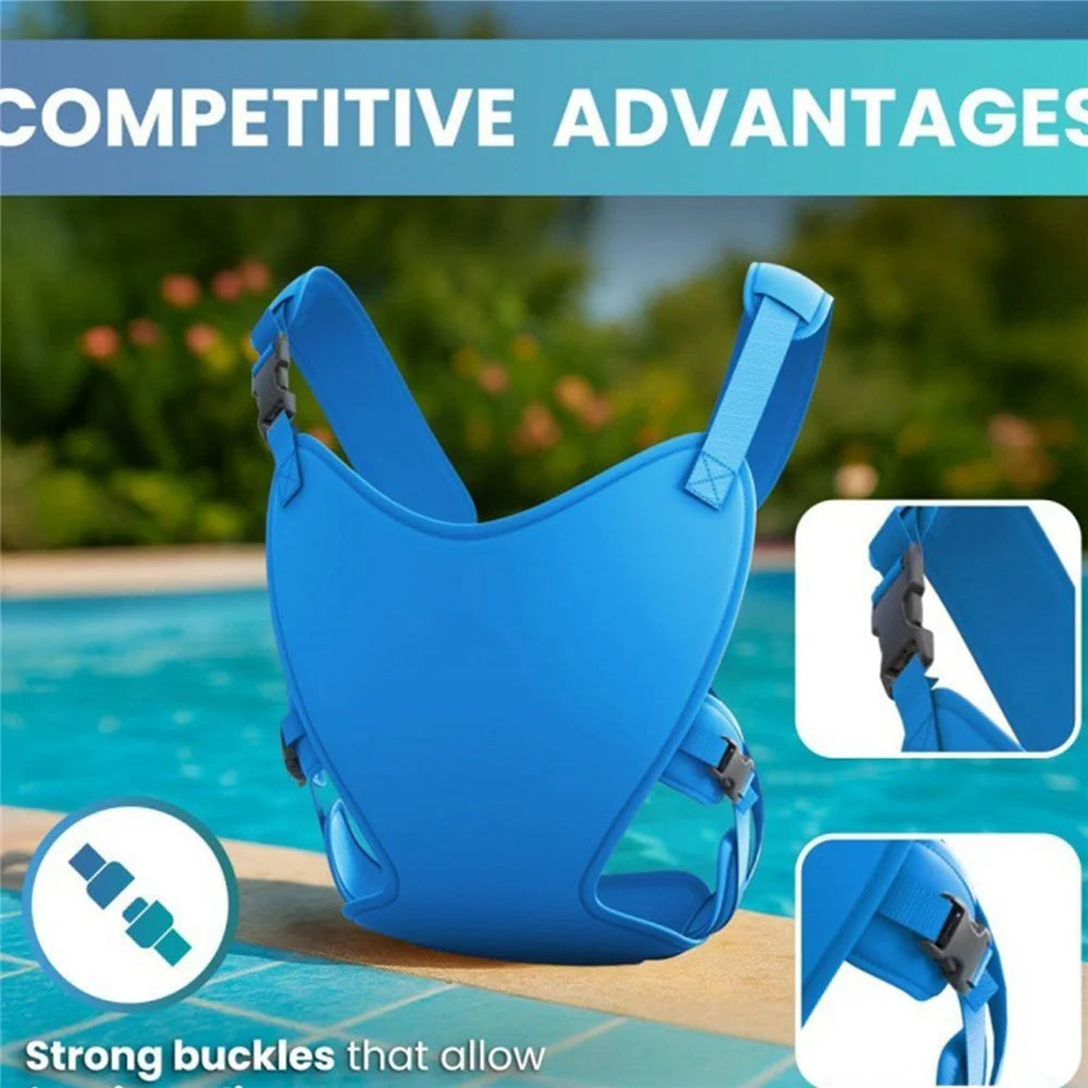 Summer Baby Swim Carrier for Beach Pool Neoprene Front Holding Adjustable Infant Waist Stool - 5