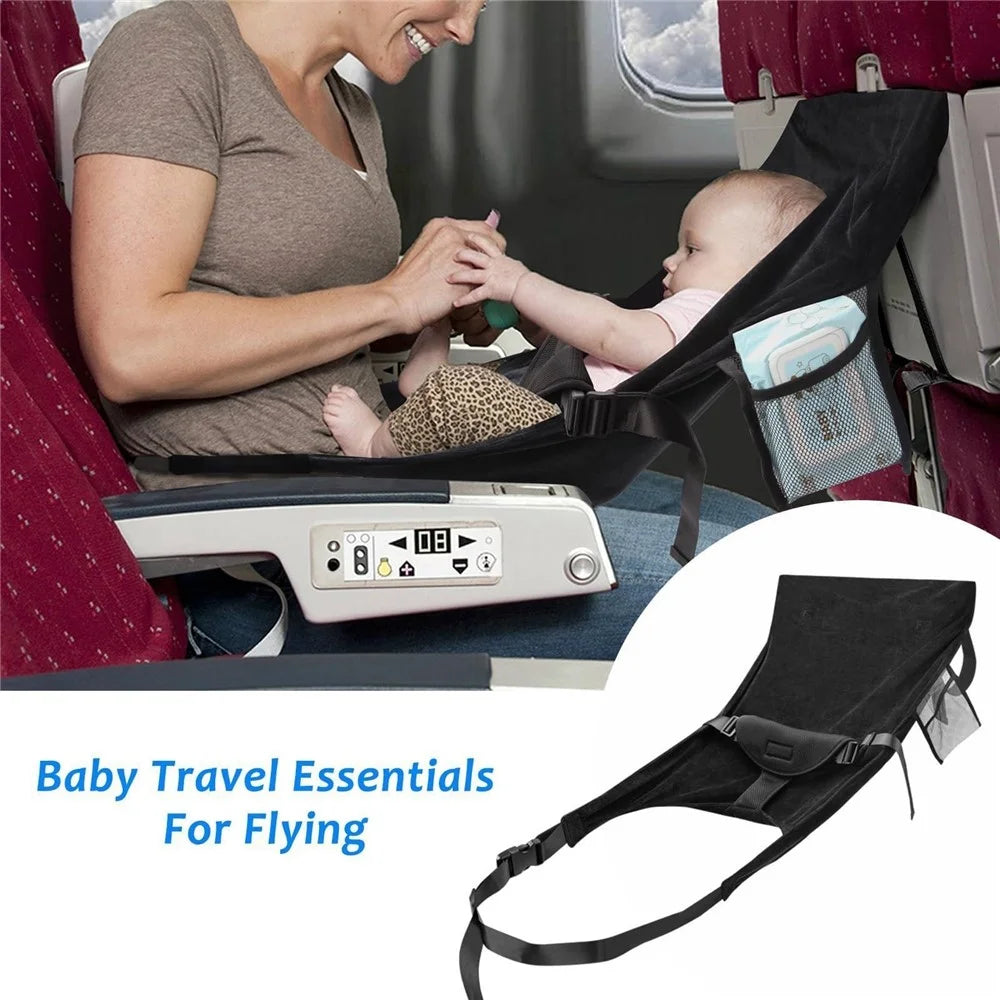 For Kids Airplane Seat Extender Flannel Foldable Flying Bed Portable Toddler Travel Bed Car Sleep Crib - 2