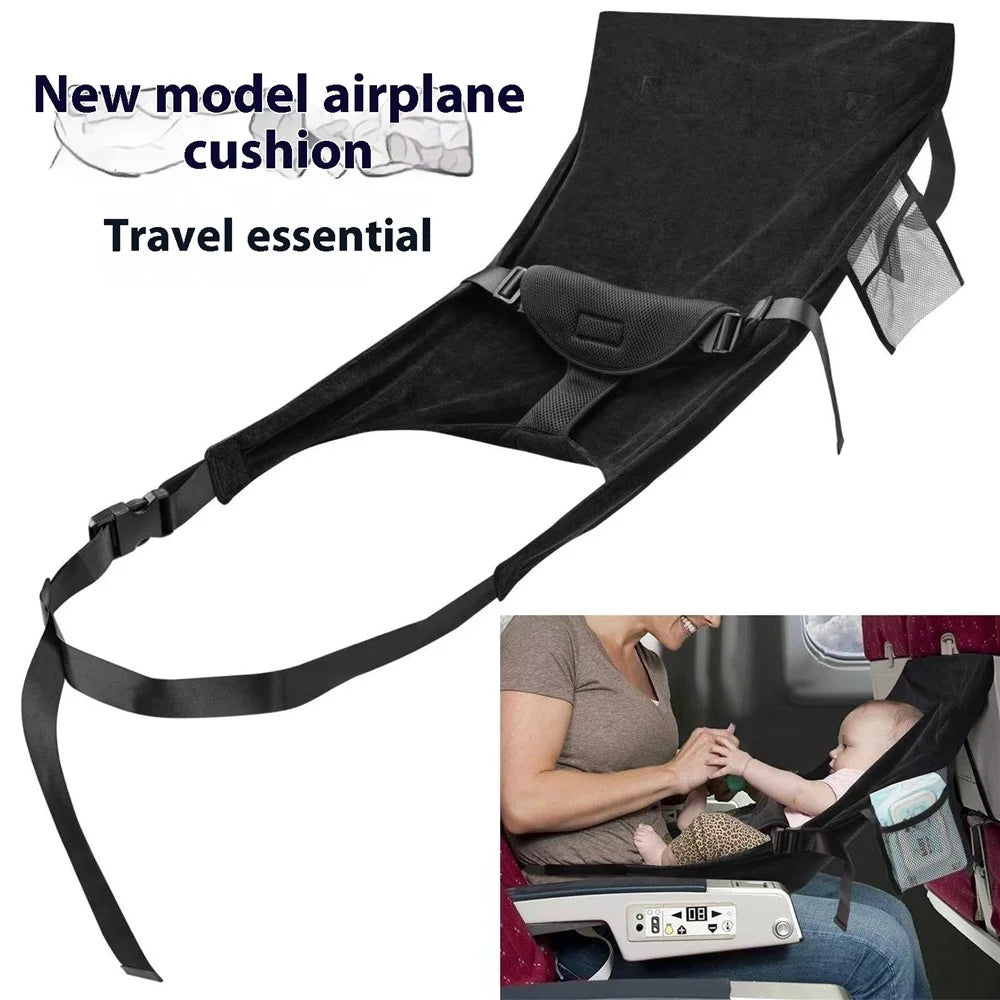 For Kids Airplane Seat Extender Flannel Foldable Flying Bed Portable Toddler Travel Bed Car Sleep Crib - 5