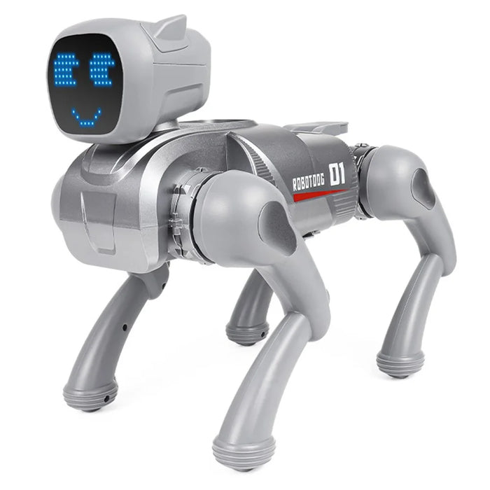 2.4G Smart Interactive Robot Dog App / Voice Control Programmable Toy Gift with Expression Lights - Grey - 1