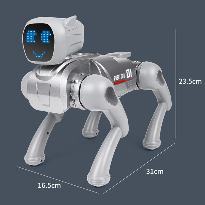 2.4G Smart Interactive Robot Dog App / Voice Control Programmable Toy Gift with Expression Lights - Grey - 7