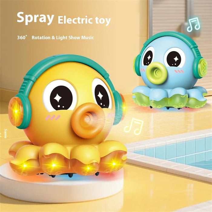 S-006A Electric Octopus Toy with Music / Light / Spray Function Multidirectional Octopus Toy - Yellow - 2