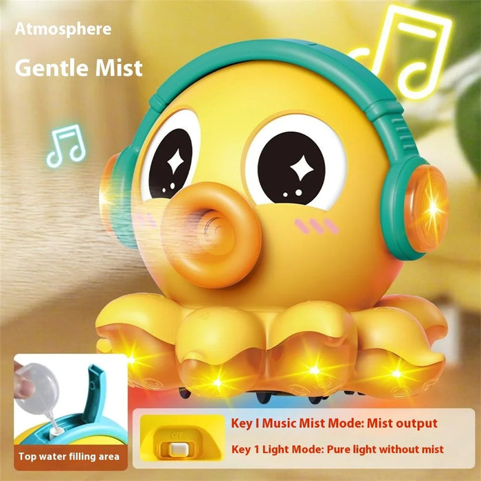 S-006A Electric Octopus Toy with Music / Light / Spray Function Multidirectional Octopus Toy - Yellow - 7