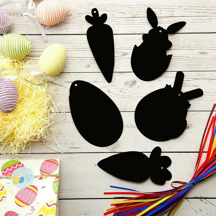 24Pcs Easter Scratch Art Set for Kids Bunny Carrot Egg Rainbow Magic Scratch Painting Creative Easter Crafts - Style 4 - 5
