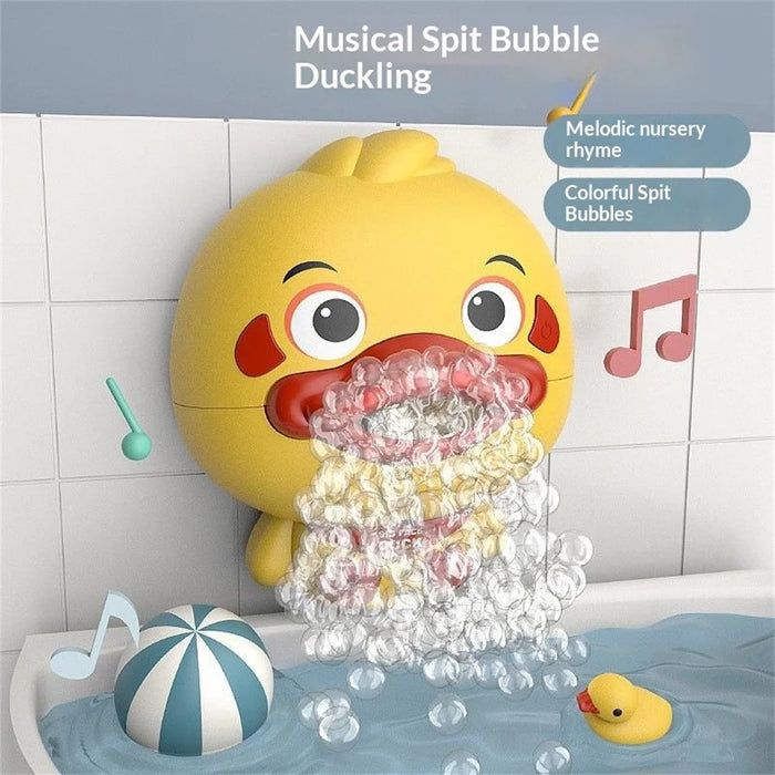 Electric Bubble Duck Baby Bath Toy Bubble Maker Bathroom Toy for Children Kids - 2