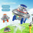 DB25827 UFO Splash Fiesta Flying Water Spray Rocket Garden Sprinkler Toy Kids Outdoor Rotating Hydraulic Sprayer with LED Lights - Blue - 2