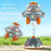 DB25827 UFO Splash Fiesta Flying Water Spray Rocket Garden Sprinkler Toy Kids Outdoor Rotating Hydraulic Sprayer with LED Lights - Blue - 5