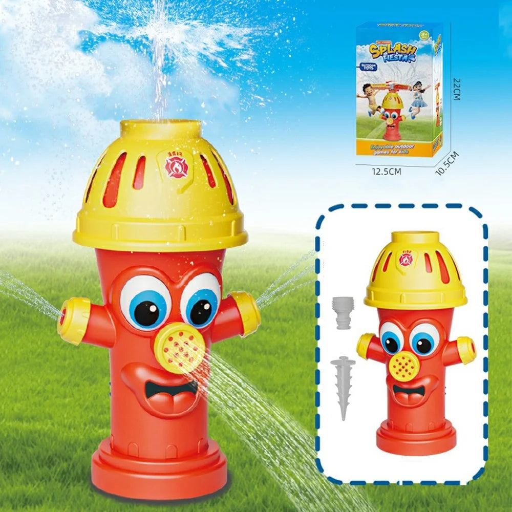 DB25808 Water Column Style Fire Hydrant Sprinkler Water Toy Lawn Garden Outdoor Water Spray Toy - Red - 2