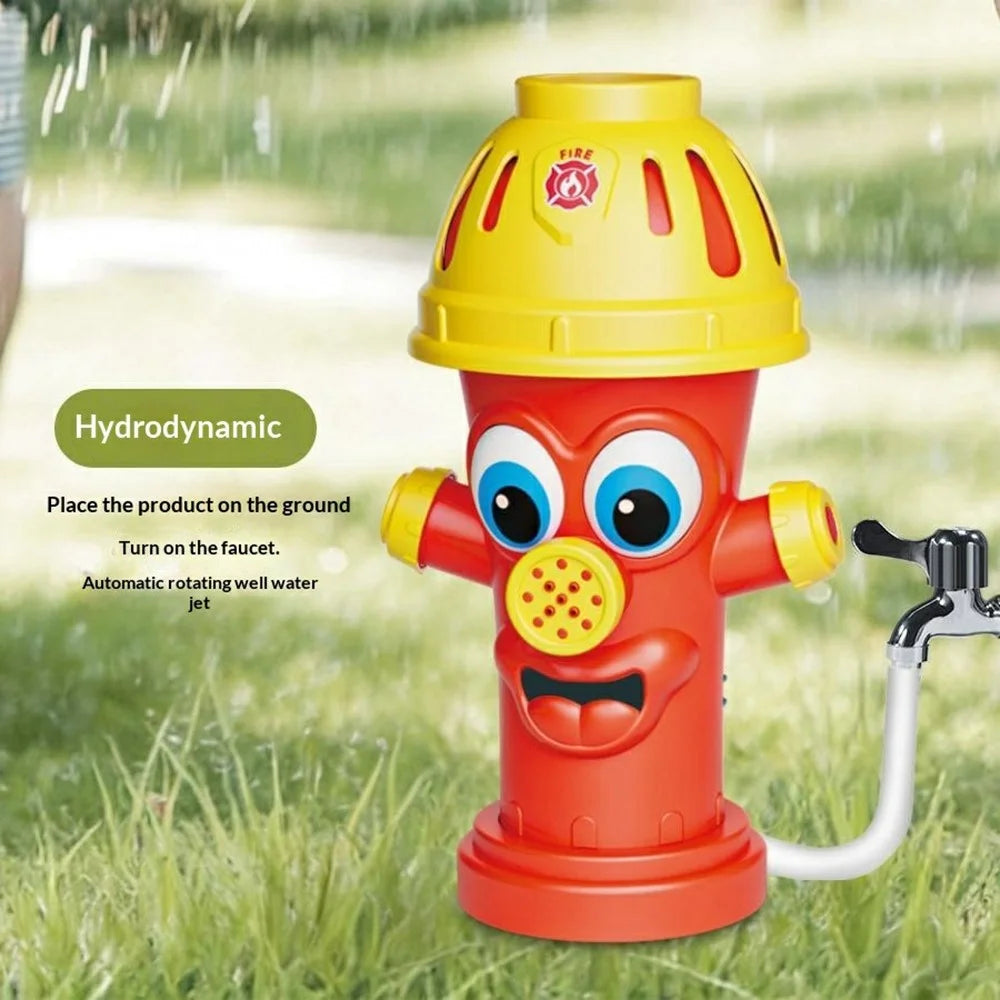 DB25809 Top Swing Pipes Style Fire Hydrant Sprinkler Water Toy Lawn Garden Rotating Water Spray Toy - Red - 6