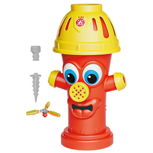 DB25810 Rotating Sprying Fire Hydrant Sprinkler Outdoor Lawn Spray Toy for Kids Summer Water Play - Red - 1