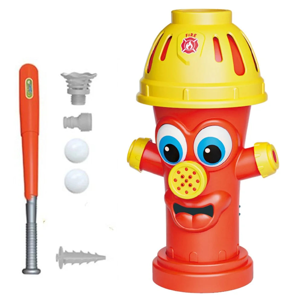 DB25811 Baseball Set Sprying Fire Hydrant Sprinkler Summer Outdoor Lawn Water Spray Kids Toy - Red - 1