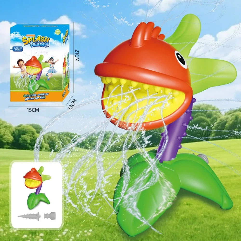 DB25804 Rotating Spray Water Toy Outdoor Garden Lawn Flower Sprinkler Kids Water Play Toy - Chomper - 2