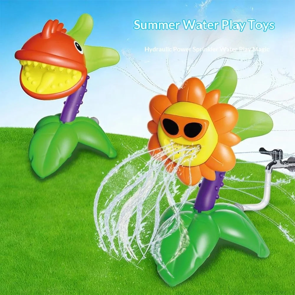 DB25804 Rotating Spray Water Toy Outdoor Garden Lawn Flower Sprinkler Kids Water Play Toy - Chomper - 6