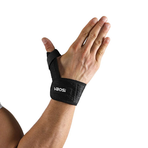 VBOSI 7308V 1Pc Adjustable Wrist Brace Breathable Thumb Support Steel Splint Wrist Guard - Black - 1