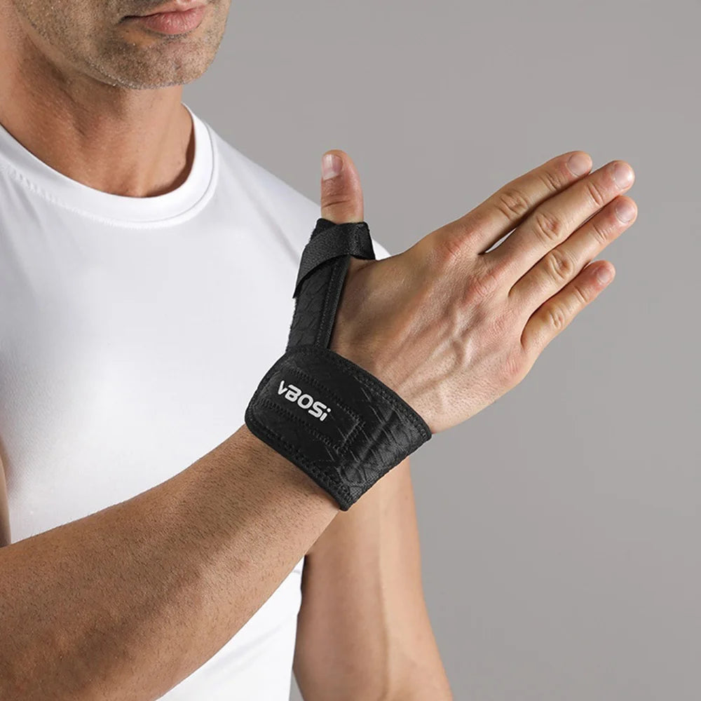 VBOSI 7308V 1Pc Adjustable Wrist Brace Breathable Thumb Support Steel Splint Wrist Guard - Black - 7