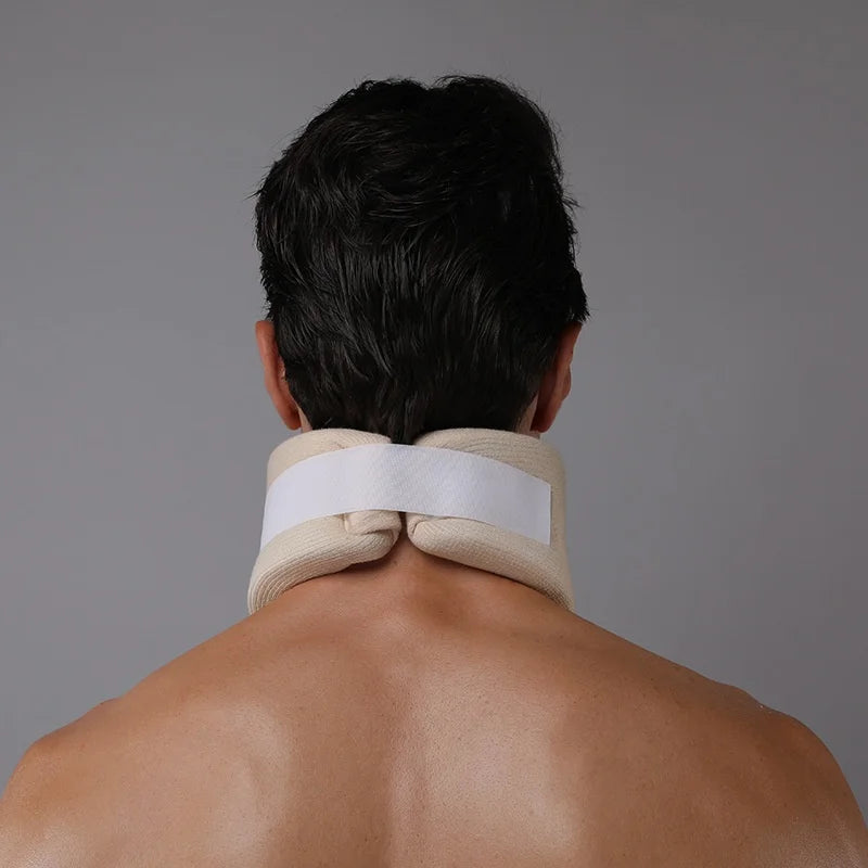 VBOSI 1722V Breathable Foam Padded Adjustable Neck Brace Cervical Support Neck Guard for Sports - Nude M - 4