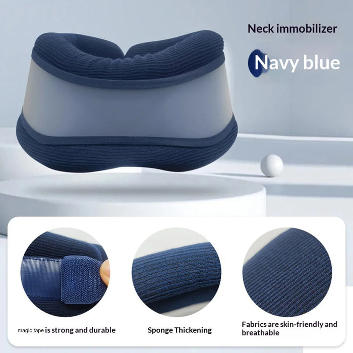 Cervical Support Neck Brace Breathable Ergonomic Posture Corrector Collar for Office Workers - Dark Blue - 2