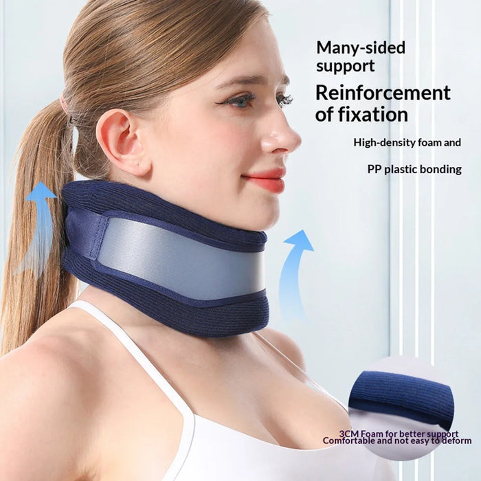 Cervical Support Neck Brace Breathable Ergonomic Posture Corrector Collar for Office Workers - Dark Blue - 4