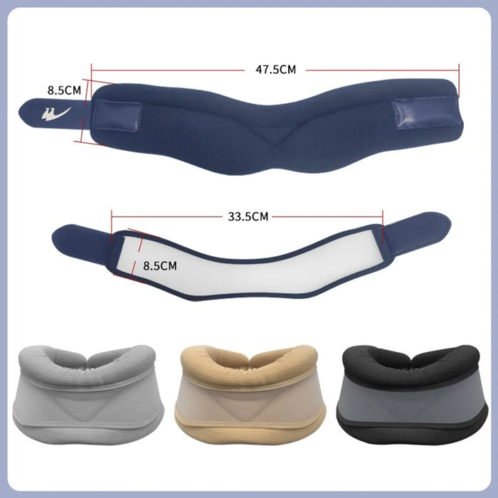 Cervical Support Neck Brace Breathable Ergonomic Posture Corrector Collar for Office Workers - Dark Blue - 6