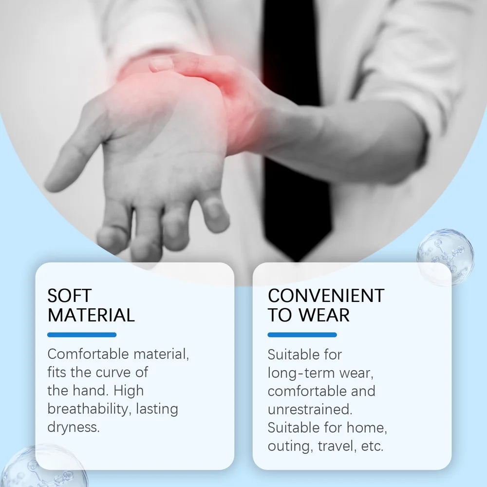 HOUKEA 1Pc Thumb Brace Ergonomic Breathable Support Adjustable Magic Tape for Daily Wear - 4